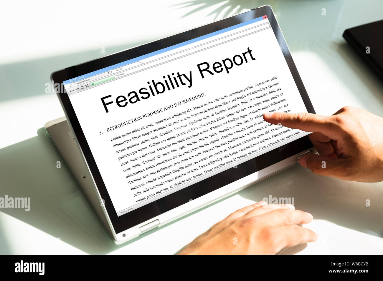 Person typing text in laptop hi-res stock photography and images - Alamy