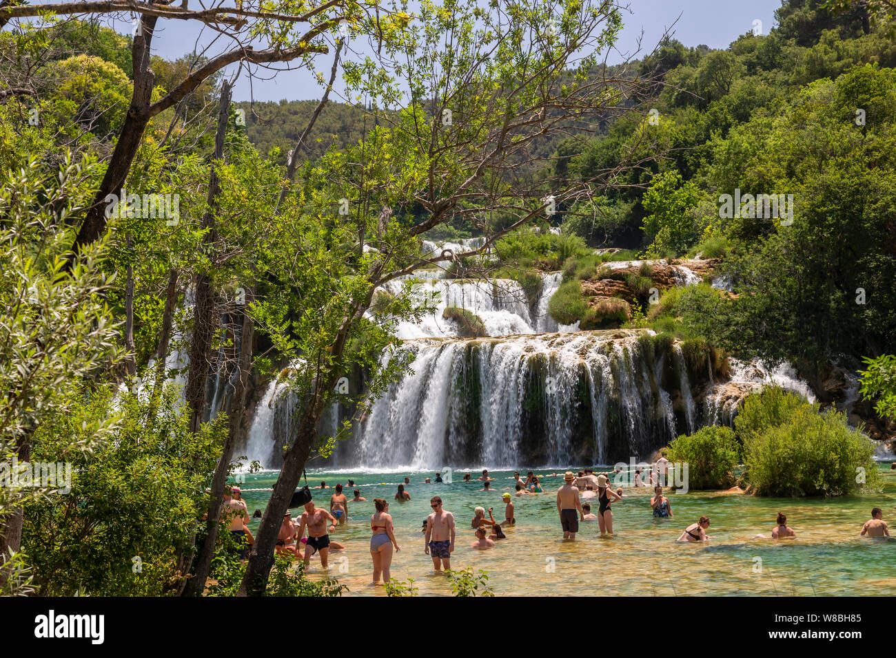 Skradinski Buk waterfalls in the Krka National Park, Croatia Stock Photo