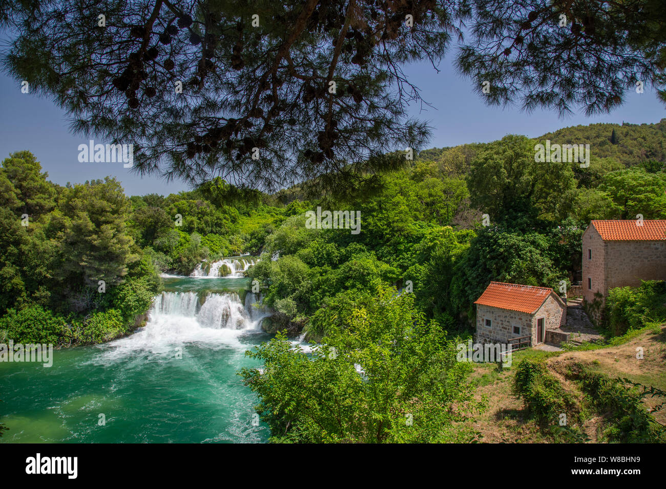 Skradinski Buk waterfalls in the Krka National Park, Croatia Stock Photo