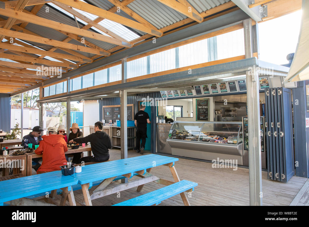 marine farm for fresh seafood including oysters at the marine