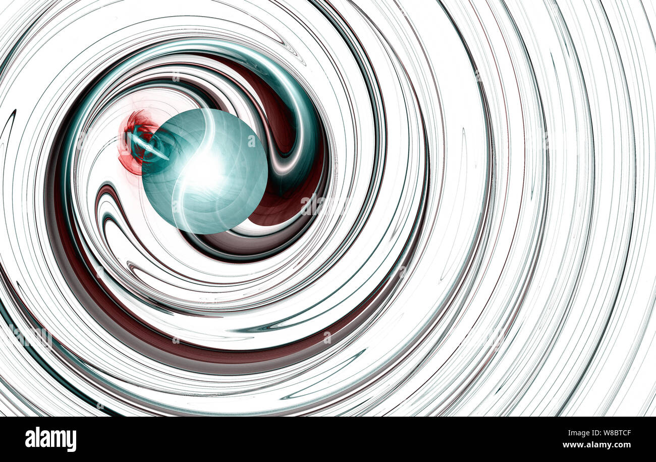 Fractal image: fancy abstract drawing, light background. Stock Photo