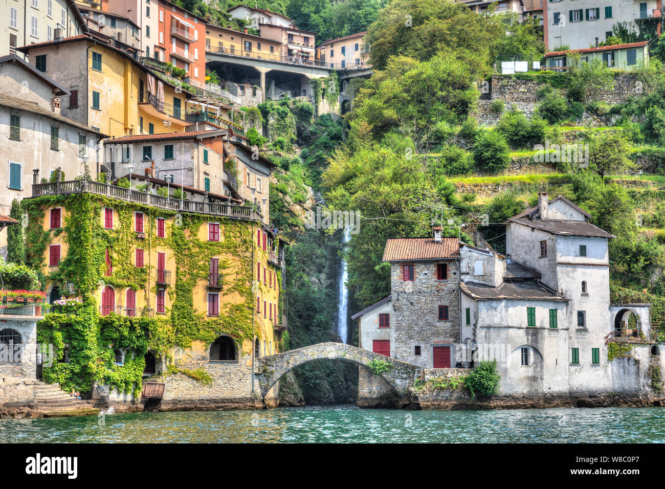 Nesso, Lake Como, Lombardy, Italy, Europe Stock Photo