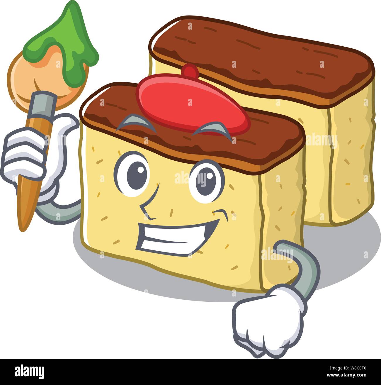 Artist castella cake isolated in the cartoon Stock Vector Image & Art ...
