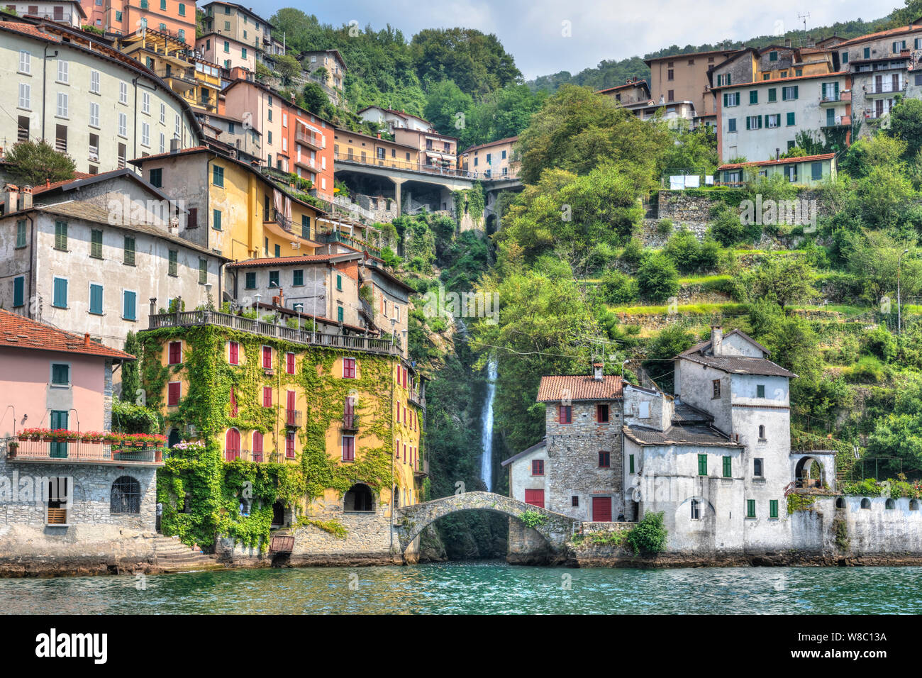 Nesso, Lake Como, Lombardy, Italy, Europe Stock Photo