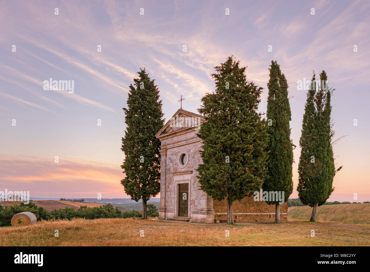 Cappella della Madonna di Vitaleta, San Quirico, Tuscany, Italy, Europe Stock Photo