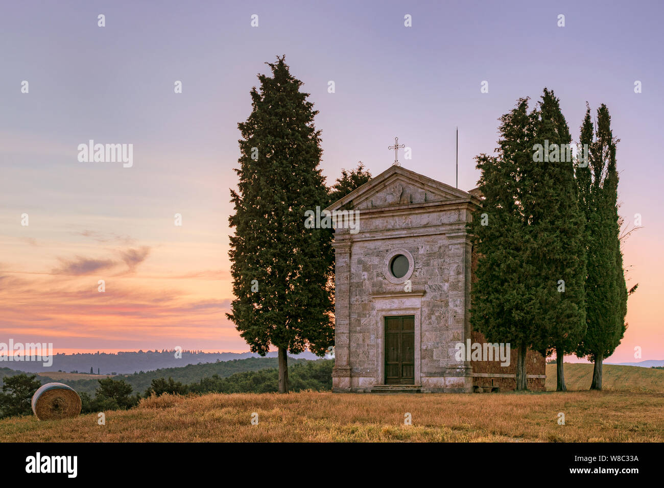 Cappella della Madonna di Vitaleta, San Quirico, Tuscany, Italy, Europe Stock Photo