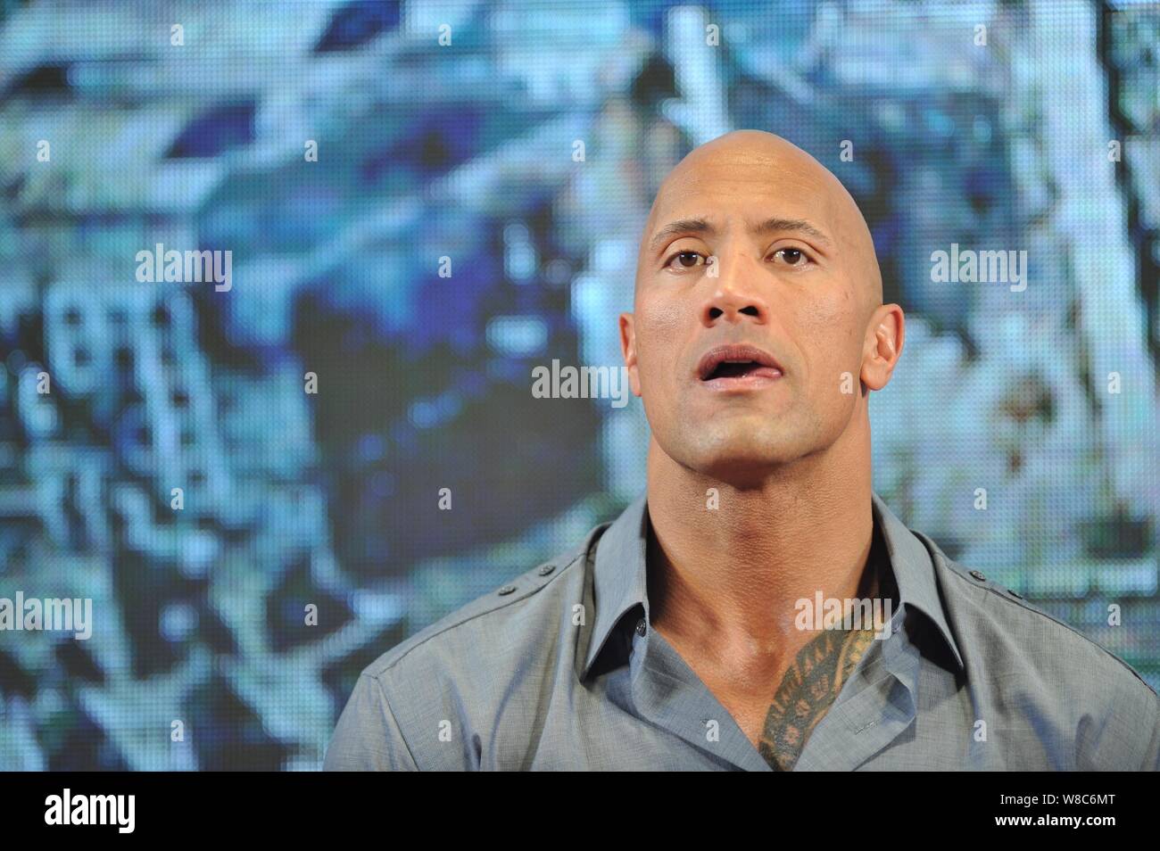 American actor Dwayne Johnson, also known by his ring name The Rock