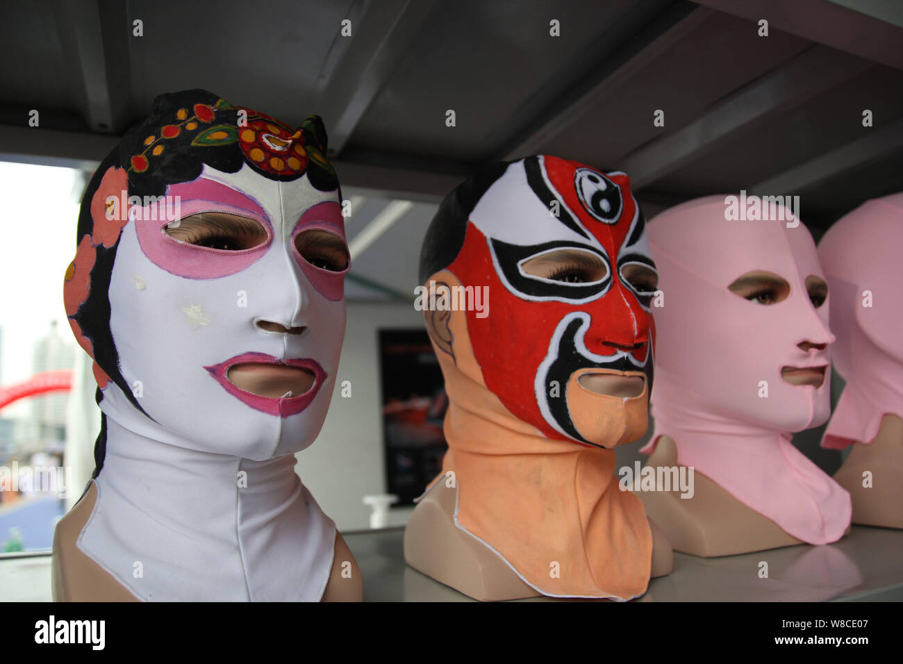 Peking Opera facekini masks by Chinese facekini designer Zhang Shifan