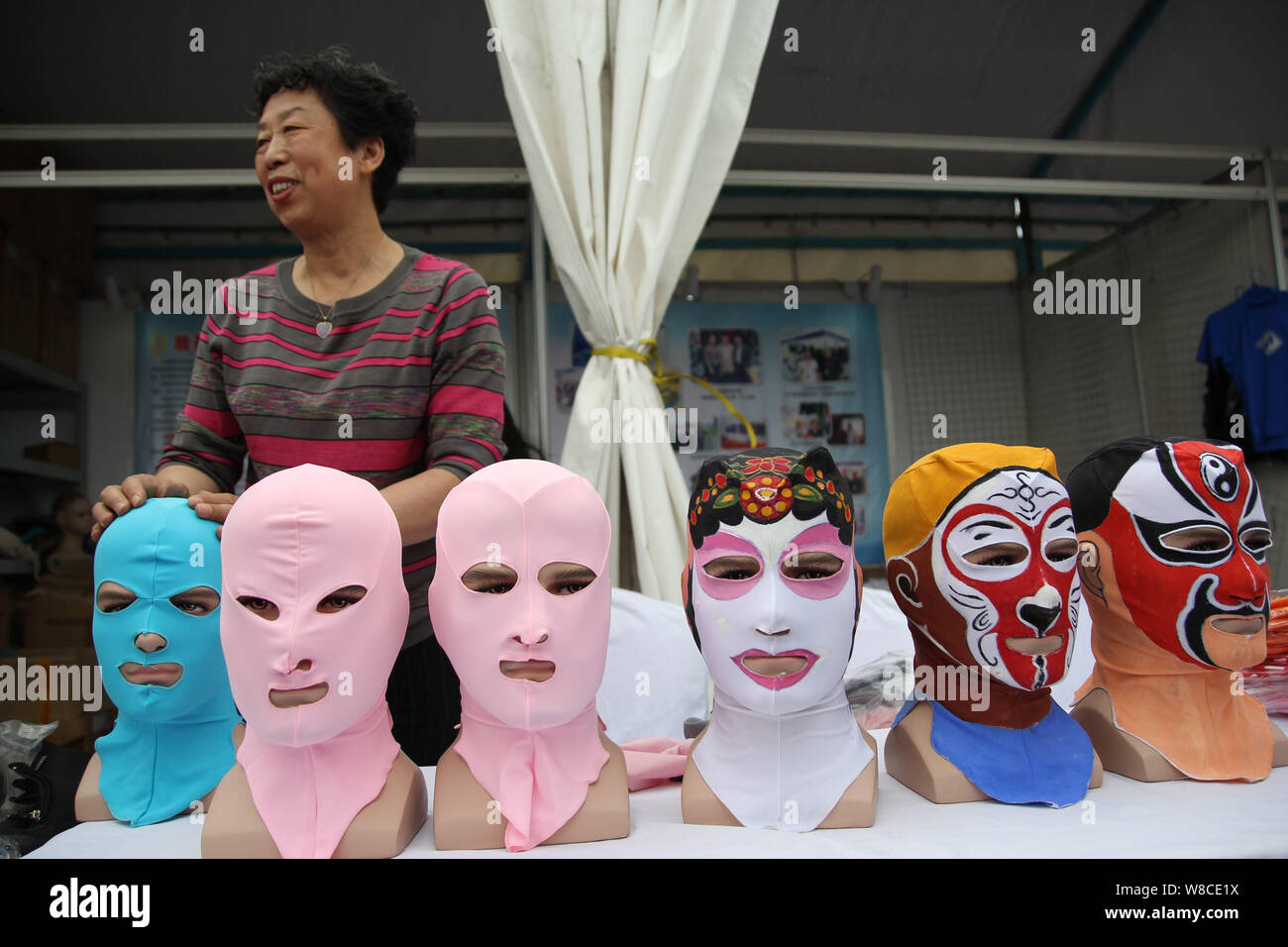 Chinese facekini designer Zhang Shifan puts Peking Opera and other