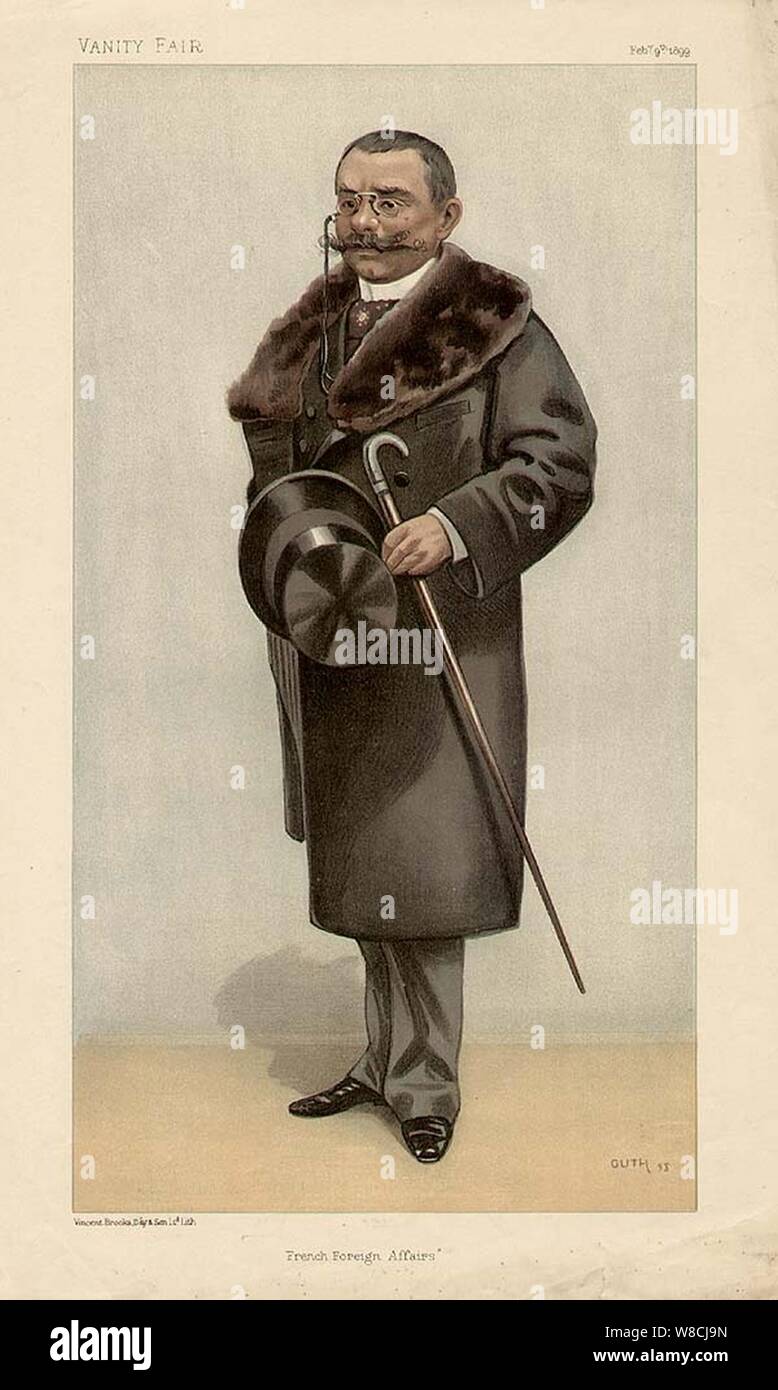 Théophile Delcassé Vanity Fair 9 February 1899 Stock Photo - Alamy