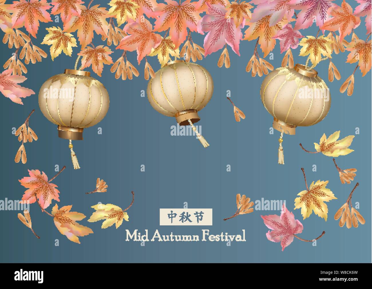 Hanging Chinese Paper Lanterns Stock Vector Image & Art Alamy