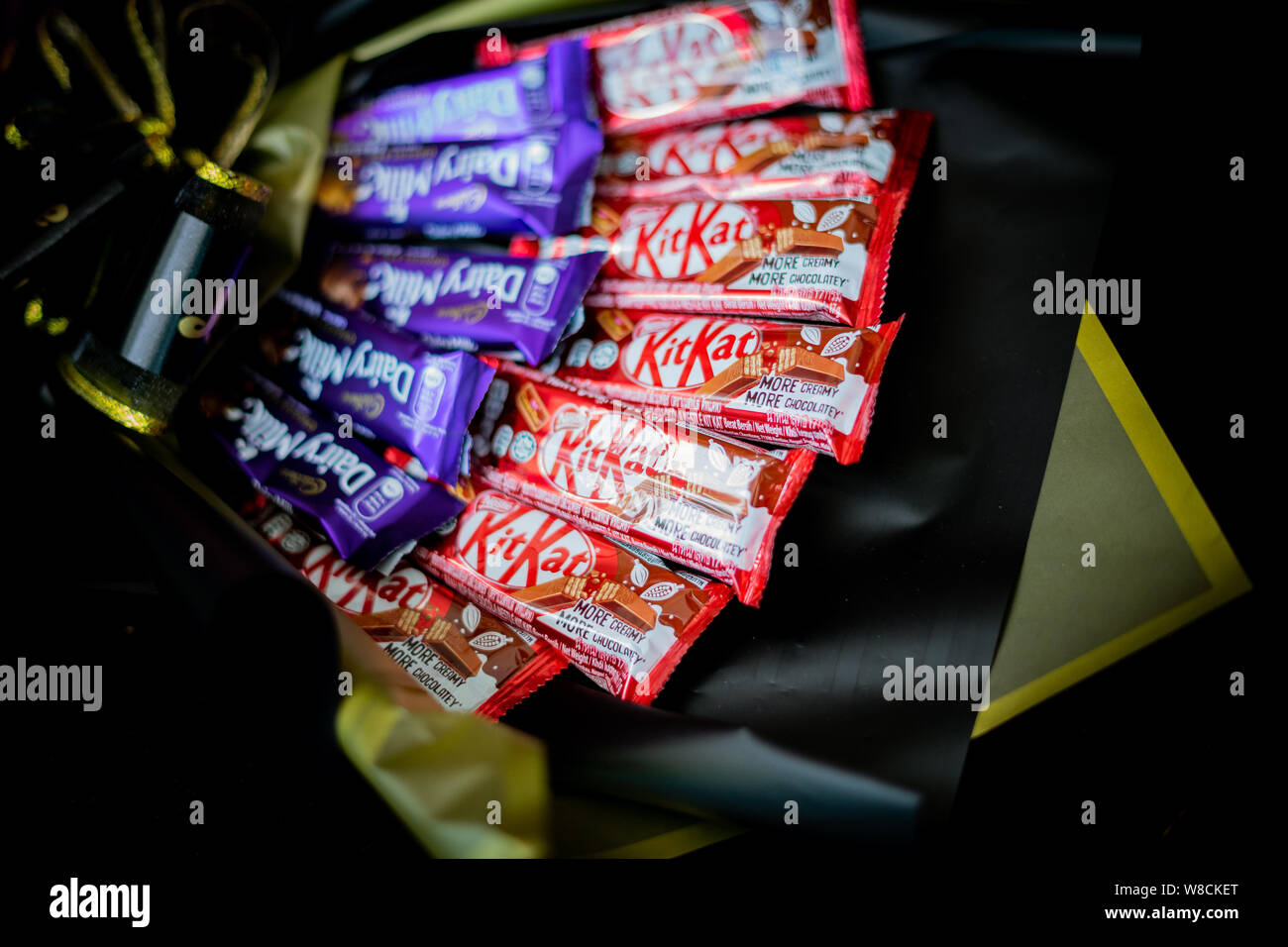 Bangi, Malaysia - August 8, 2019: Ferrero Rocher, chocolate