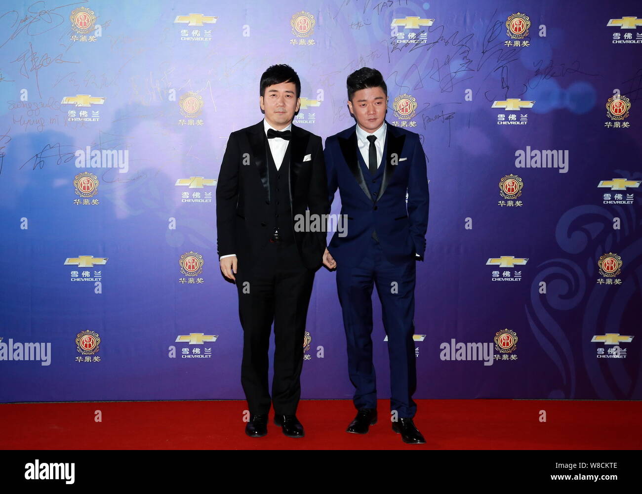 Wang Dali, left, and Xiao Yang of Chinese duo Chopstick Brothers pose ...