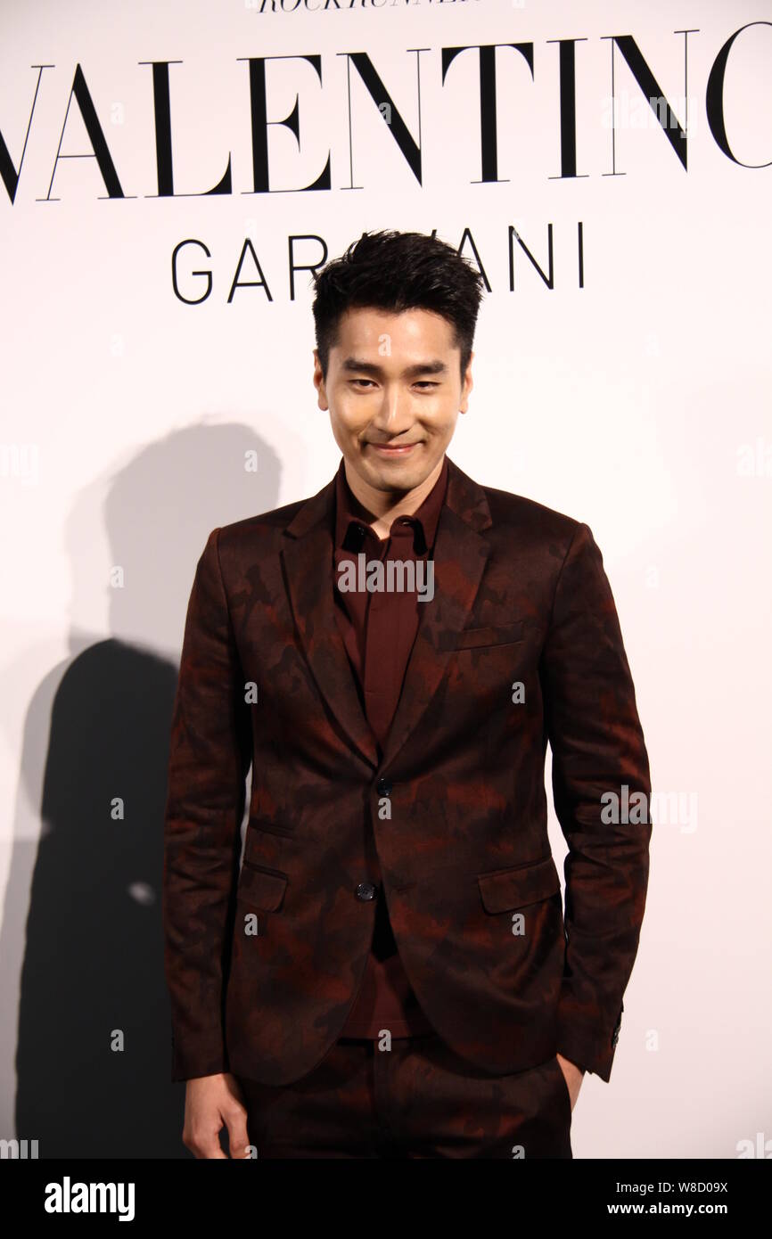 Taiwanese actor Mark Chao poses during the opening party for Valentino ...