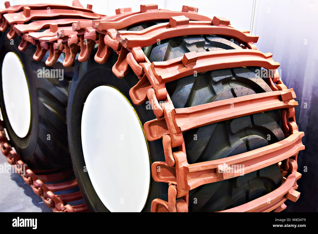 Off-road tracks for tractor wheels Stock Photo