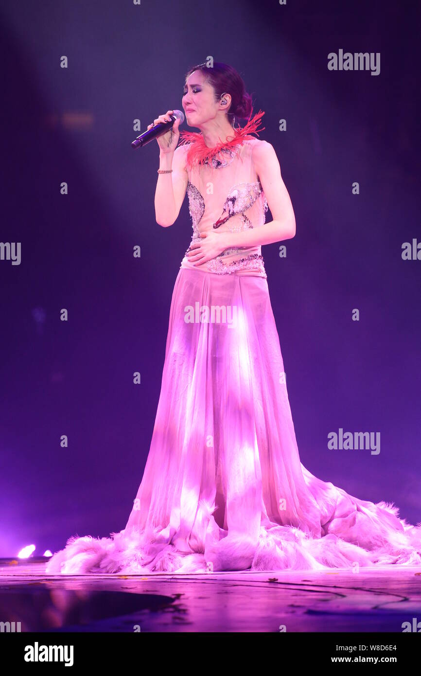 Hong Kong singer Miriam Yeung performs during her "Let's Begin" concert