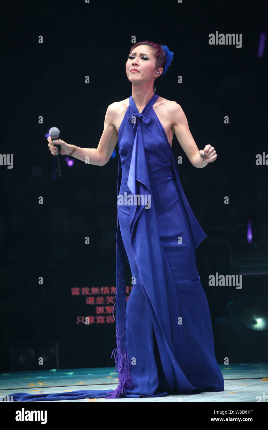 Hong Kong singer Miriam Yeung performs during her "Let's Begin" concert