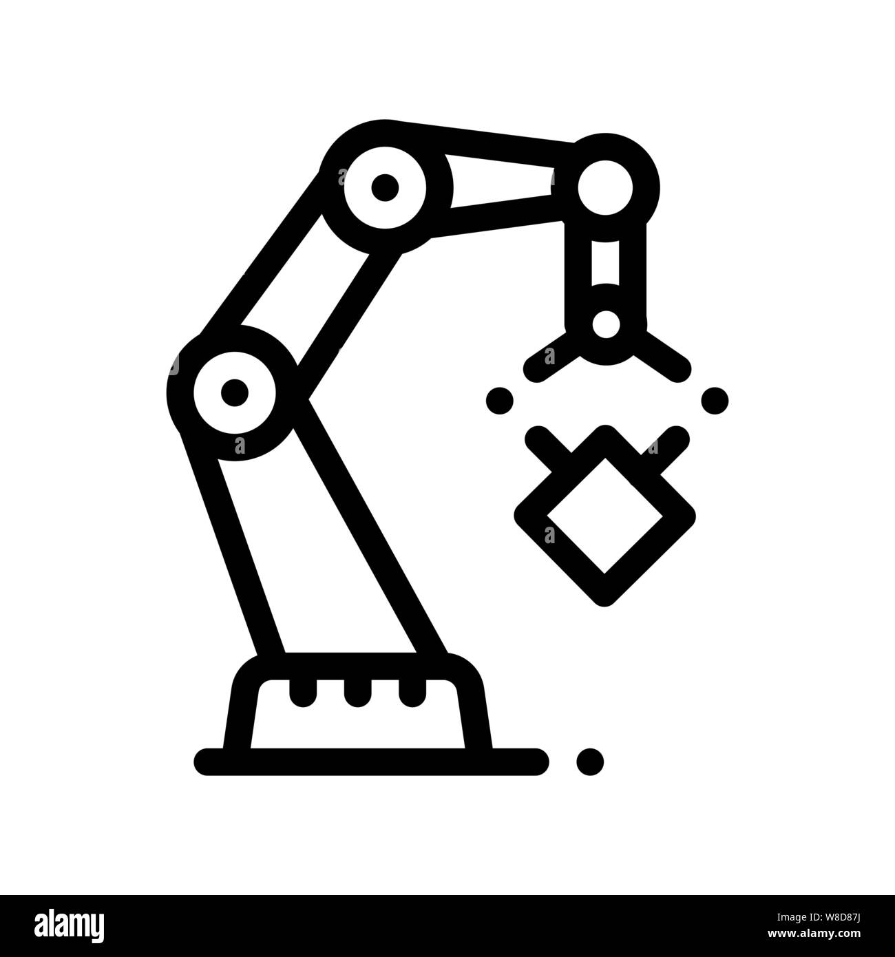 Mechanic Robot Transportation Crane Vector Icon Stock Vector Image ...