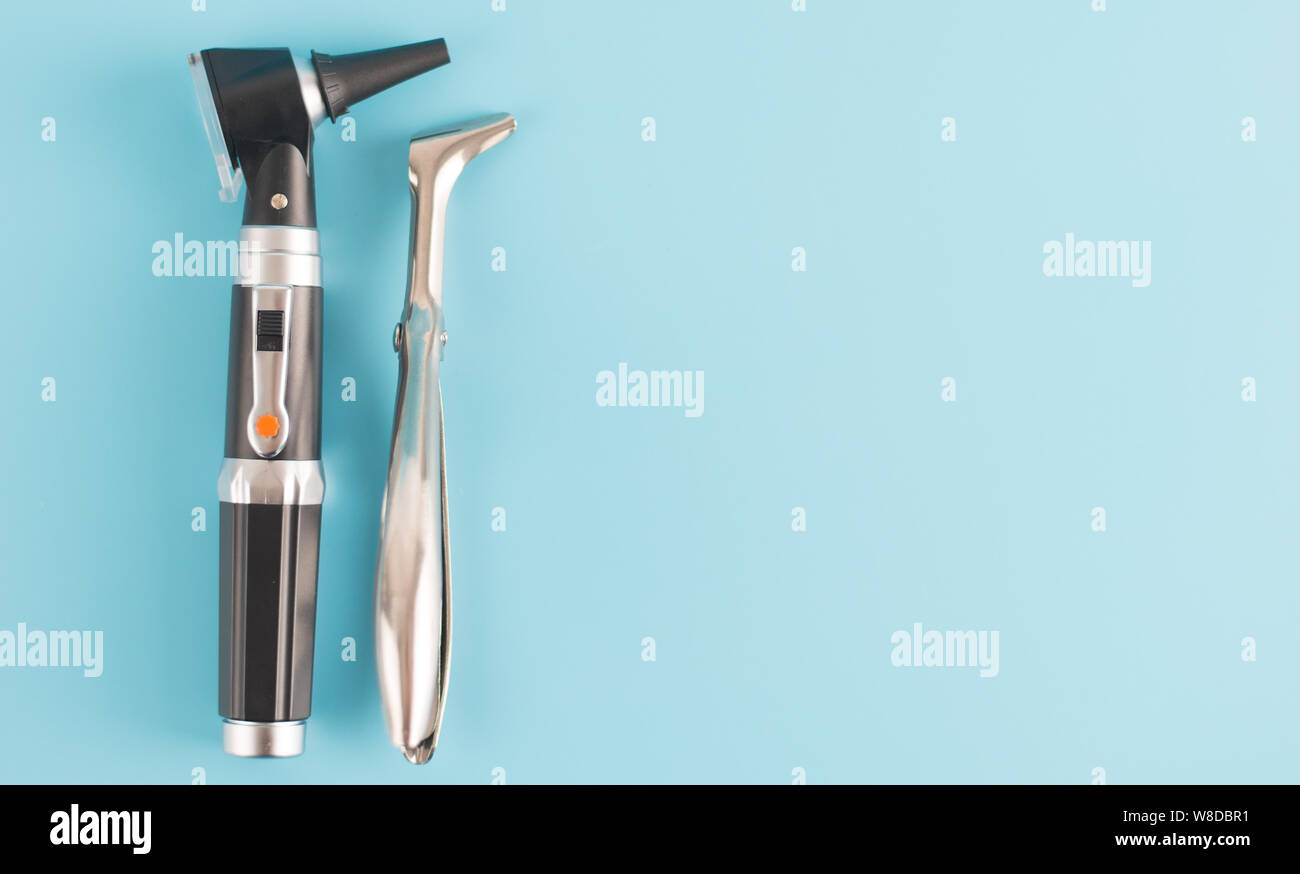 Instrument for check ear nose throat by ENT doctor Stock Photo Alamy