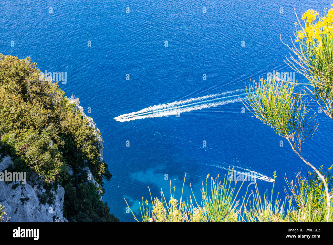 Italy, Capri, panorama from the top of the island Stock Photo - Alamy