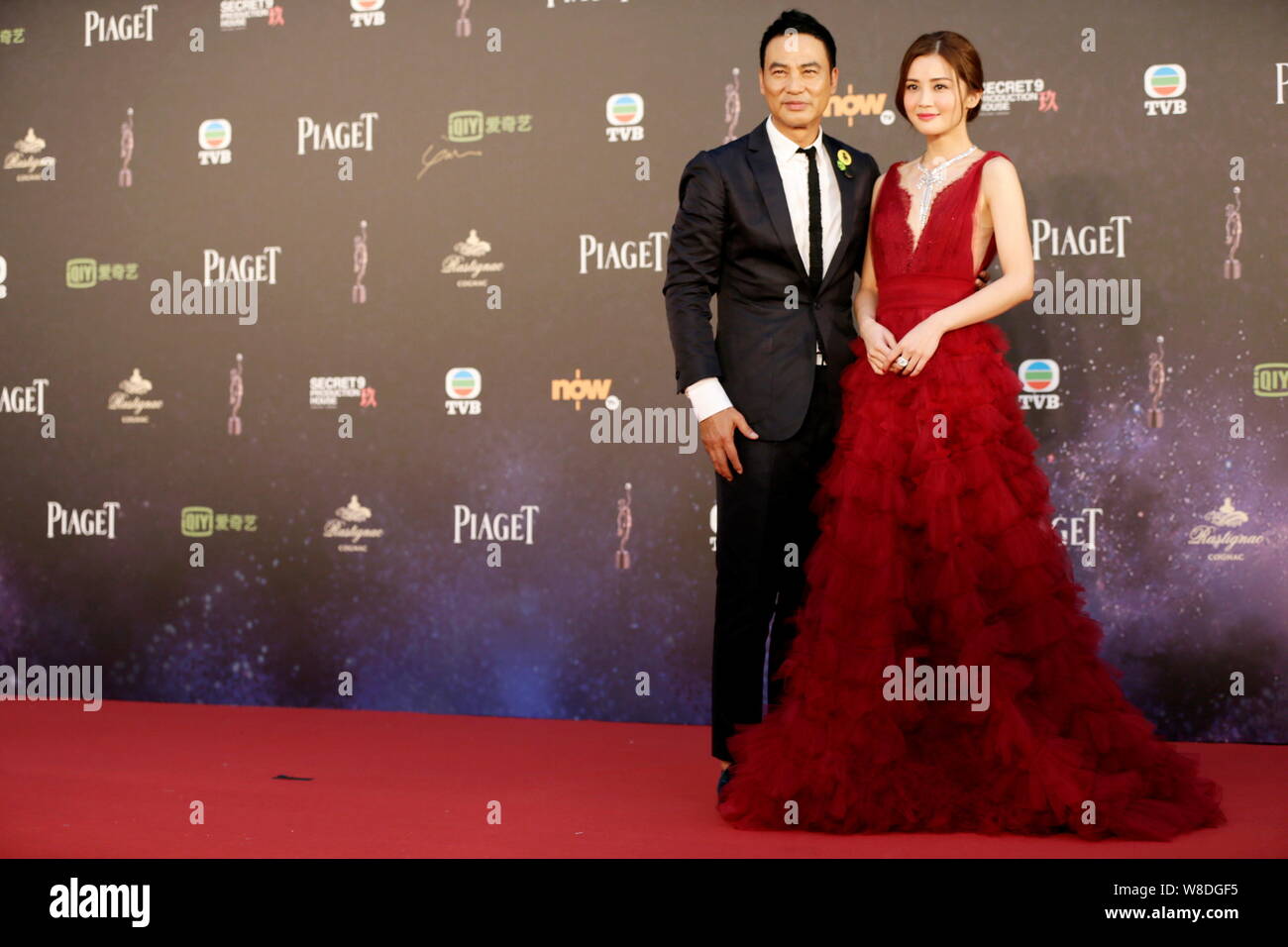 Singer and actress Charlene Choi of Hong Kong pop duo Twins, right, and Hong Kong actor Simon