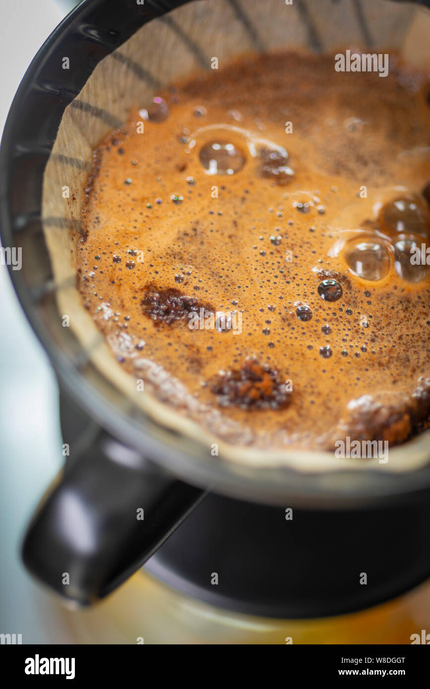 Brewing coffee v60 method macro hi-res stock photography and images - Alamy