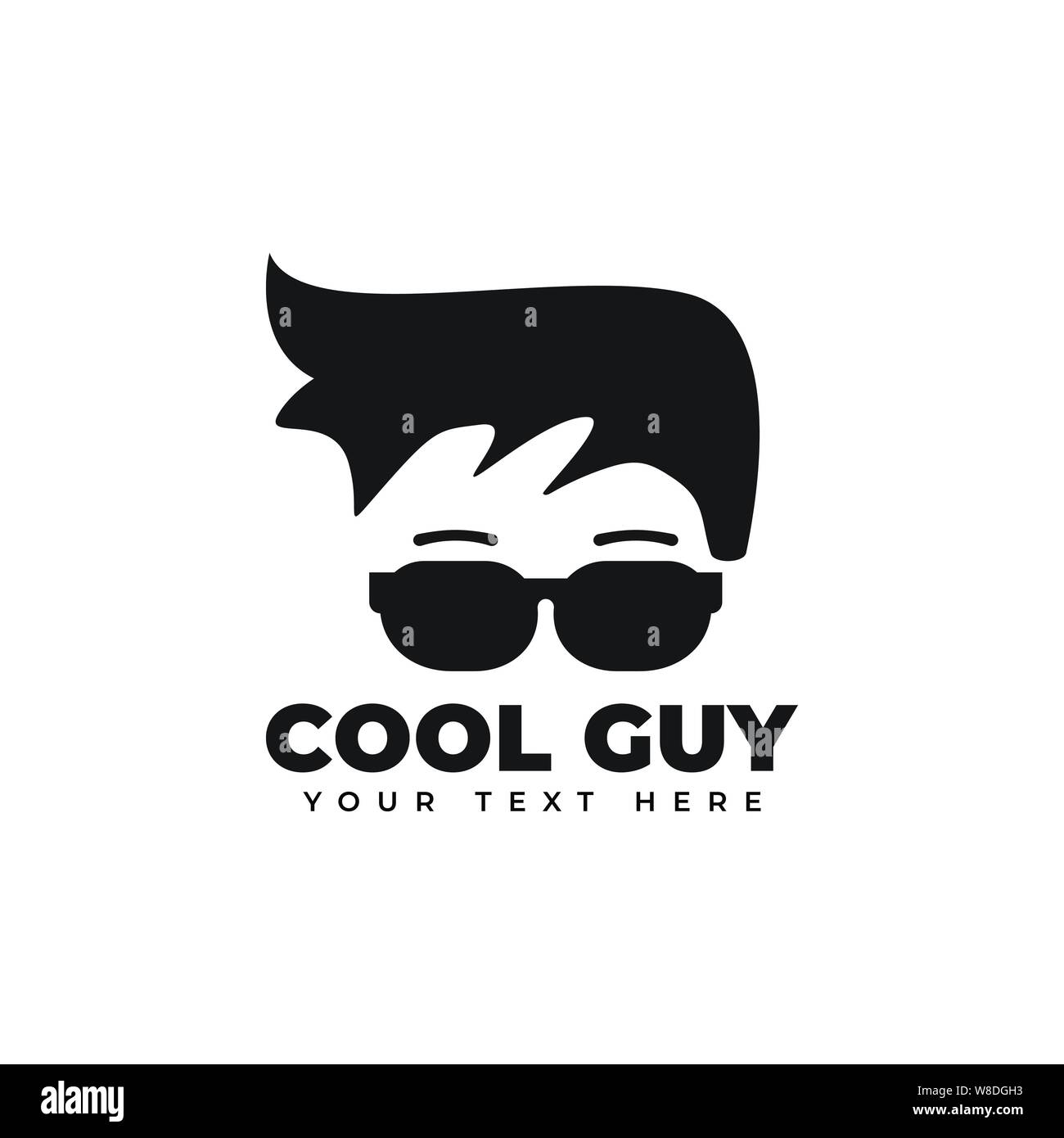 Cool guy graphic design template illustration isolated Stock Vector