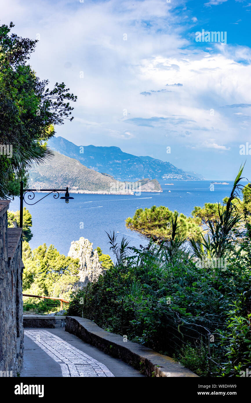 Italy, Capri, panorama from the top of the island Stock Photo - Alamy