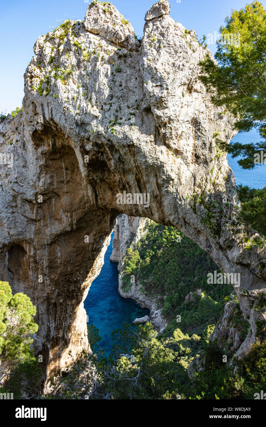 Italy, Capri, bay of the natural arch Stock Photo - Alamy