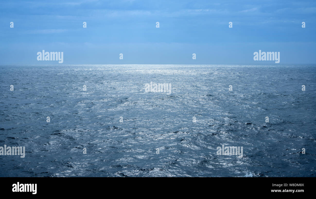 seascape with reflection of sunlight on the water and blue sky Stock ...