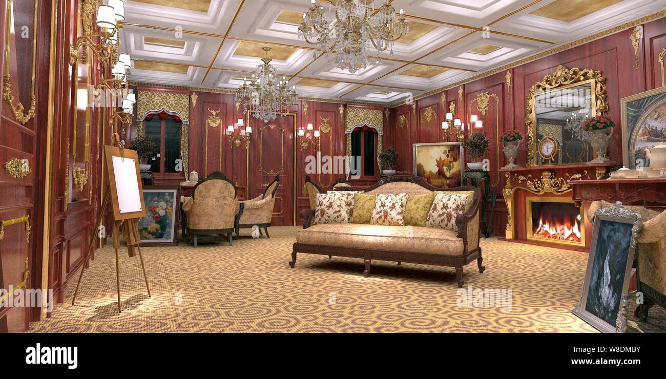 This Artist Rendition Shows An Interior View Of The Living