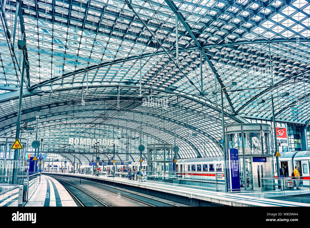 Berlin, Germany, 21-07-2019: Berlin Train Station Hauptbahnhof. Berlin ...