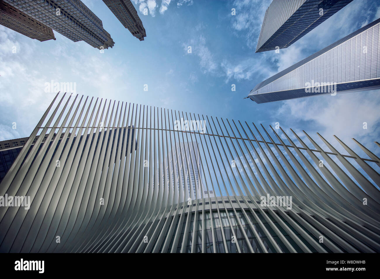 World Trade Center Transportation Hub Stock Photo