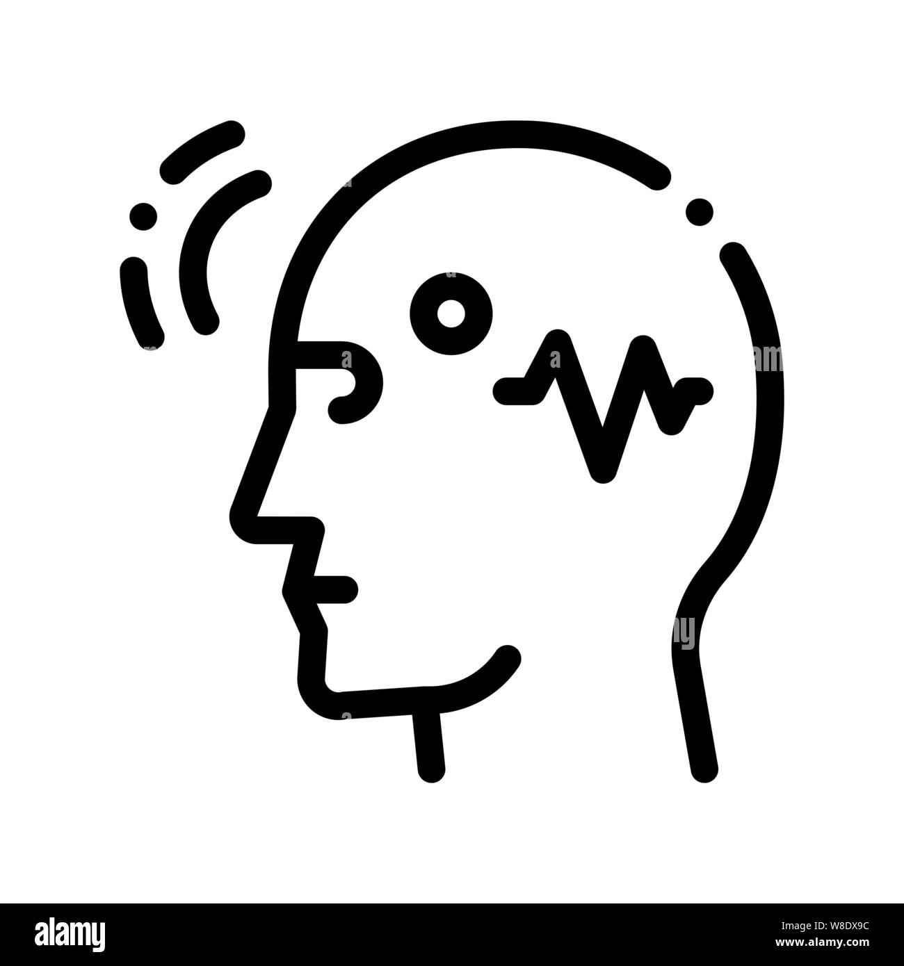 Brain Telepathic Control Vector Thin Line Icon Stock Vector Image & Art ...