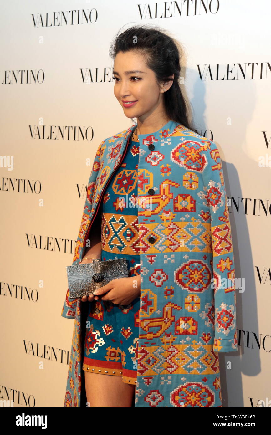 Chinese actress Li Bingbing arrives for a promotional event by fashion