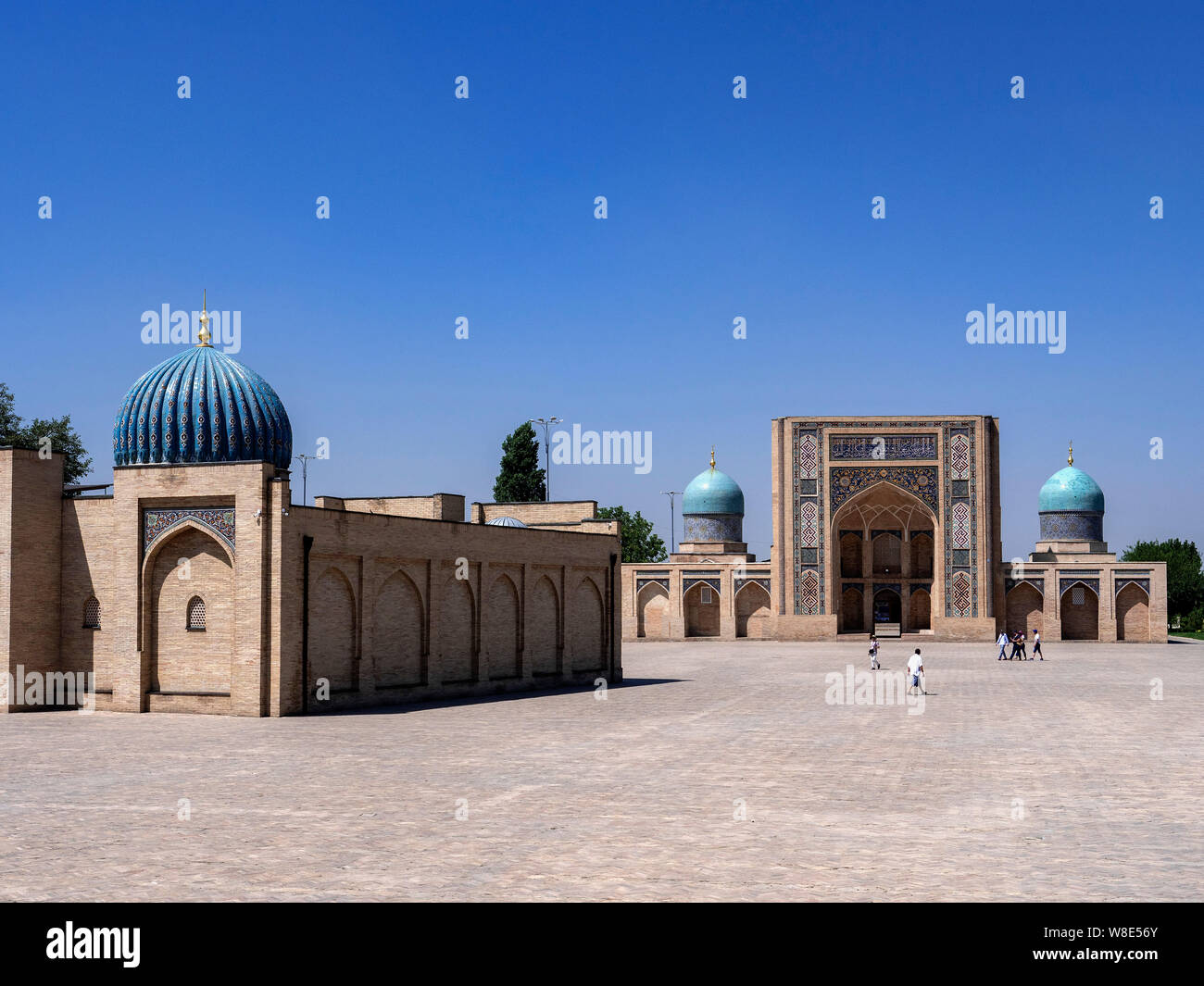 Library and Barak Khan Madrasa at Hast Imam-Square, Tashkent, Uzbekistan, Asia Stock Photo