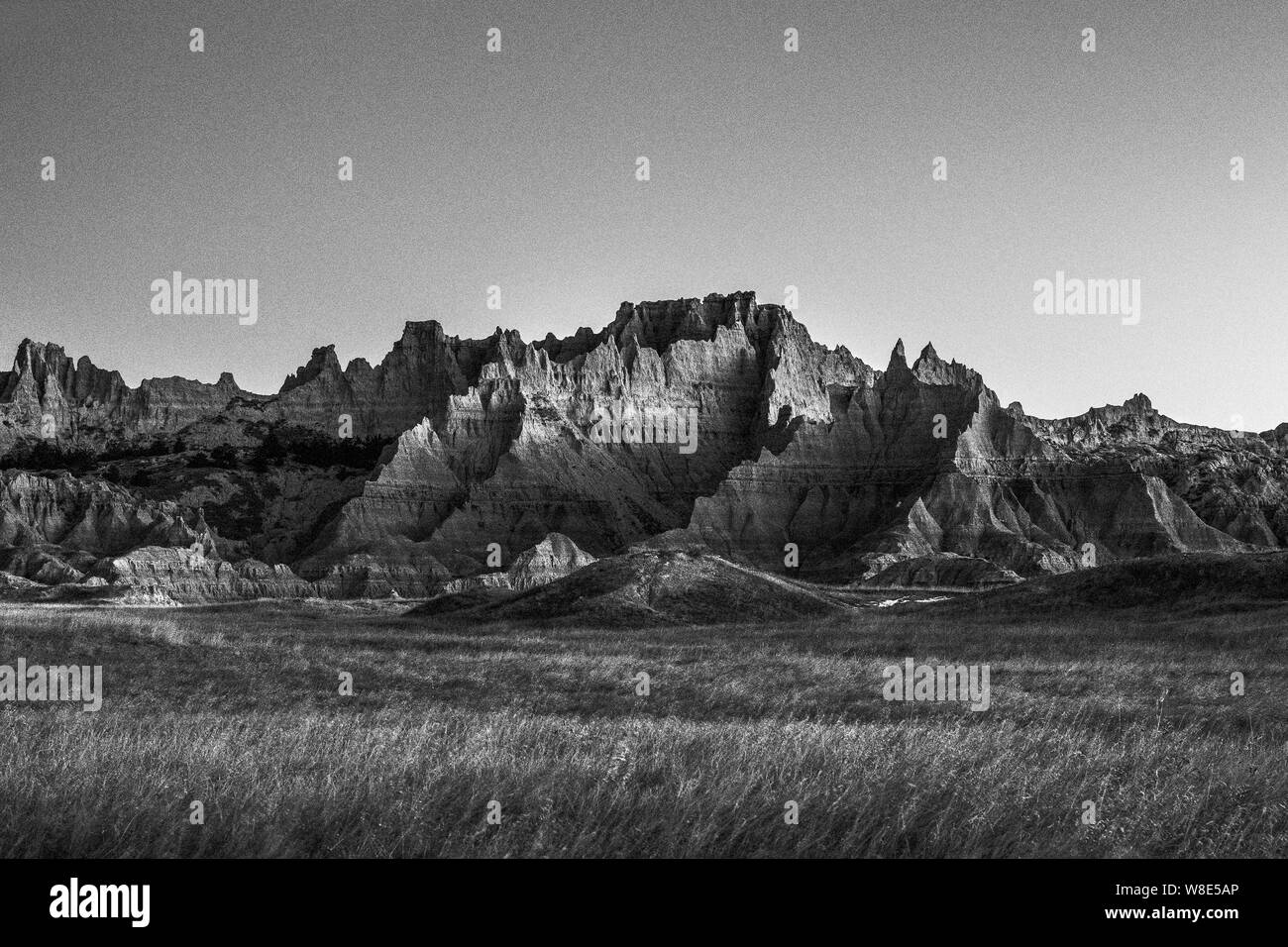 Badlands National Park is in South Dakota. Its dramatic landscapes span