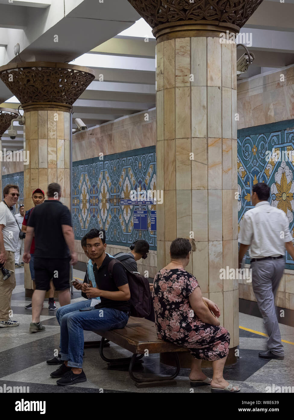 Subway station in Tashkent, Uzbekistan, Asia Stock Photo