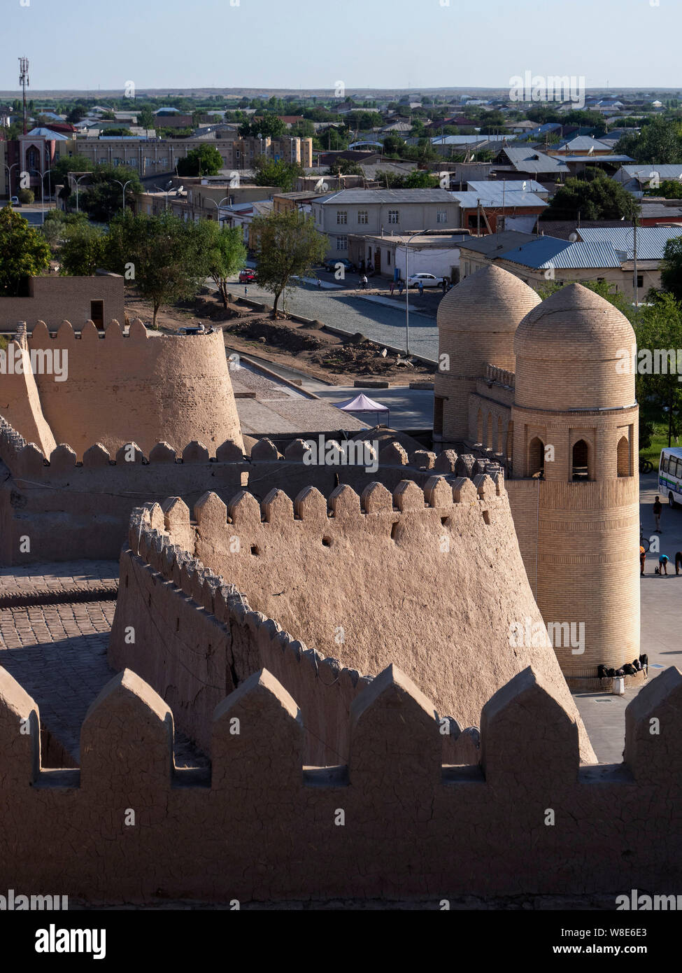 Ota-Gate, City wall, historic city Ichan Qala, Chiwa, Uzbekistan, Asia, UNESCO heritage site Stock Photo