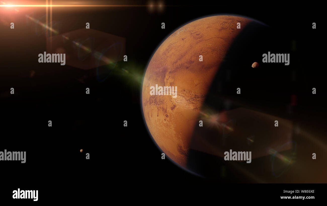 planet Mars, sunrise over the red planet Stock Photo - Alamy