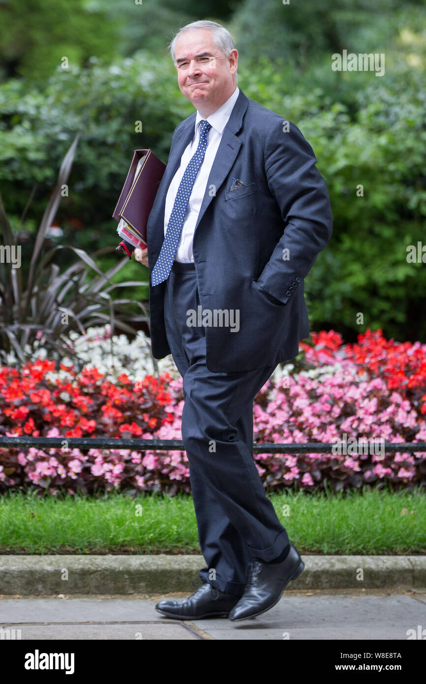 Ministers arriving at Downing Street for cabinet meeting. Featuring: Geoffrey Cox QC MP Where: London, United Kingdom When: 09 Jul 2019 Credit: Wheatley/WENN Stock Photo