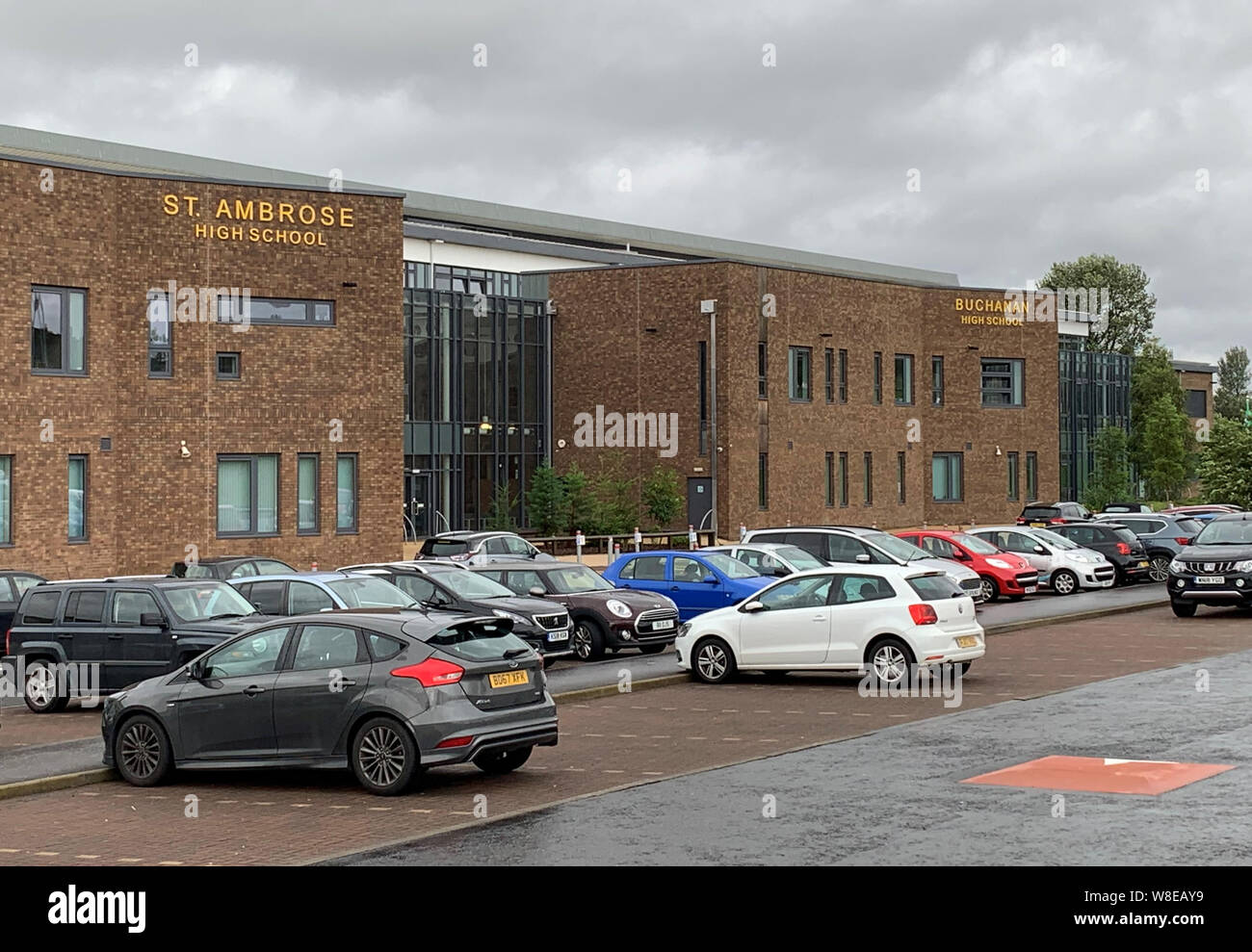 St ambrose and buchanan high school campus in coatbridge hires stock