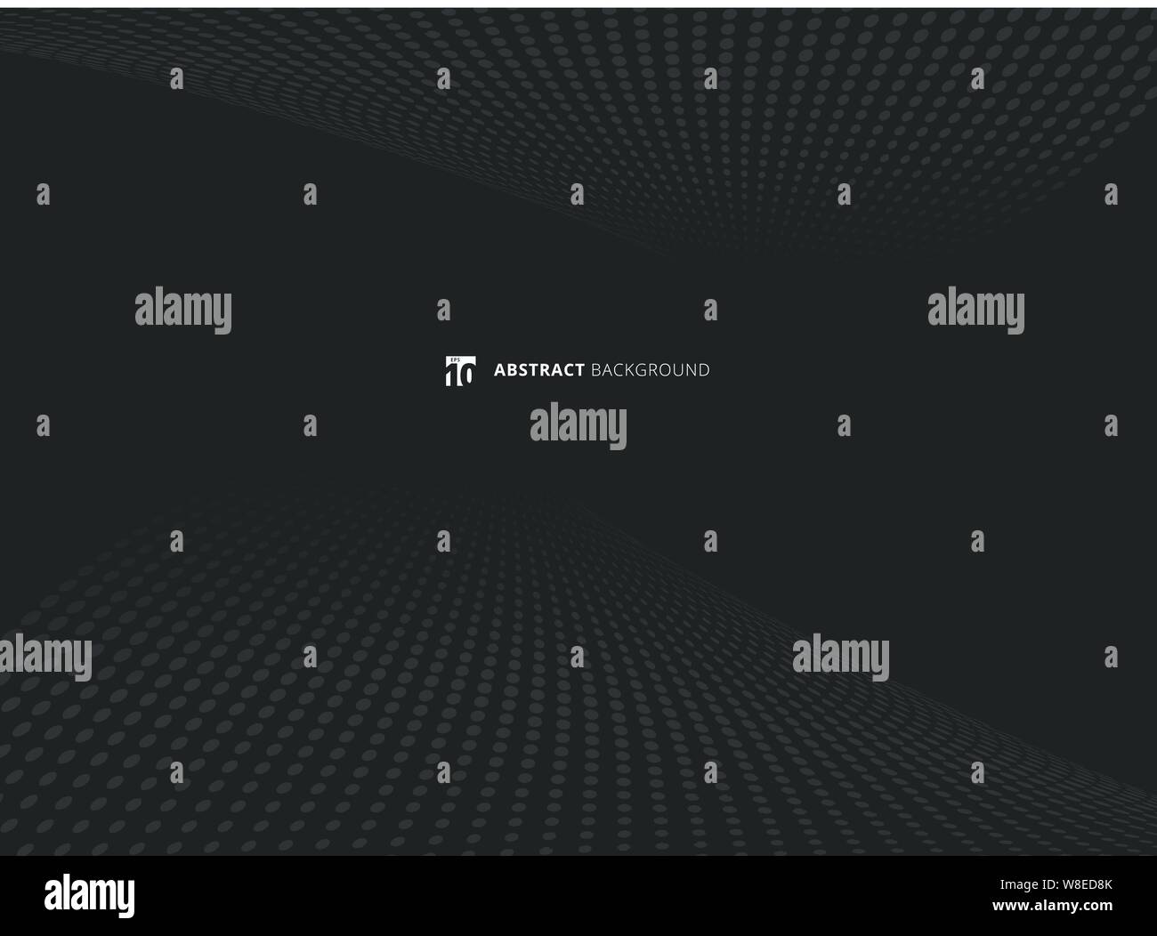 Abstract pattern dots gray color halftone perspective background. Vector illustration Stock Vector