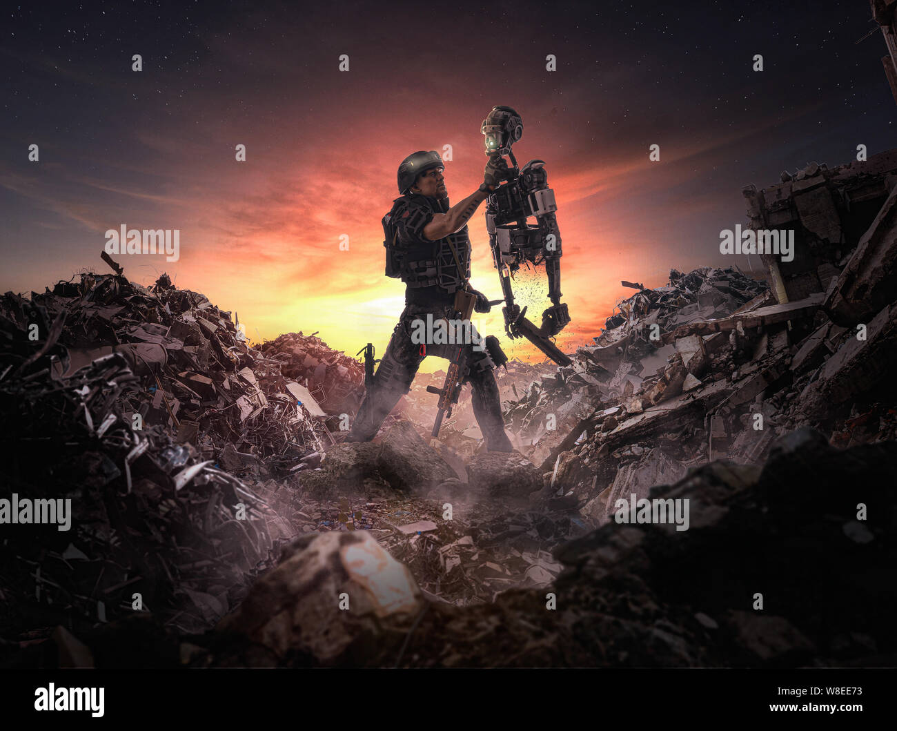 3d illustration futuristic war hi-res stock photography and images - Alamy