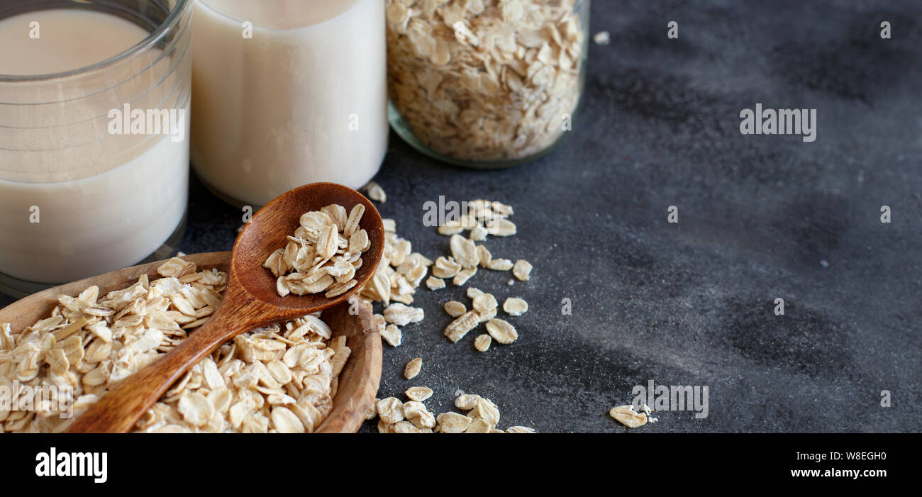 Vegan oat milk, non dairy alternative milk close up Stock Photo Alamy