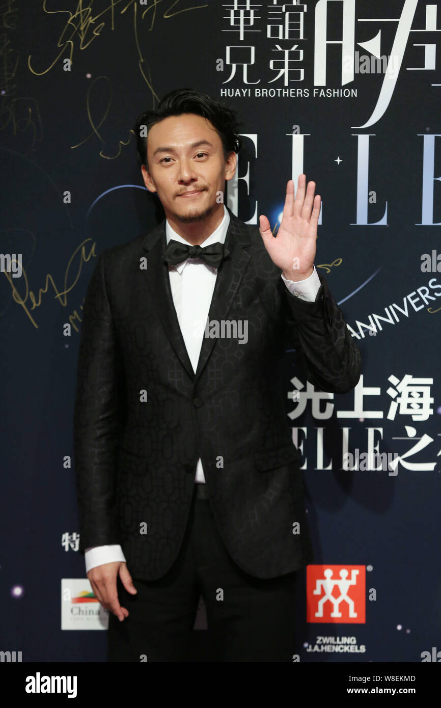 Taiwanese actor Chang Chen waves at the Huayi Brothers & Elle Night ...