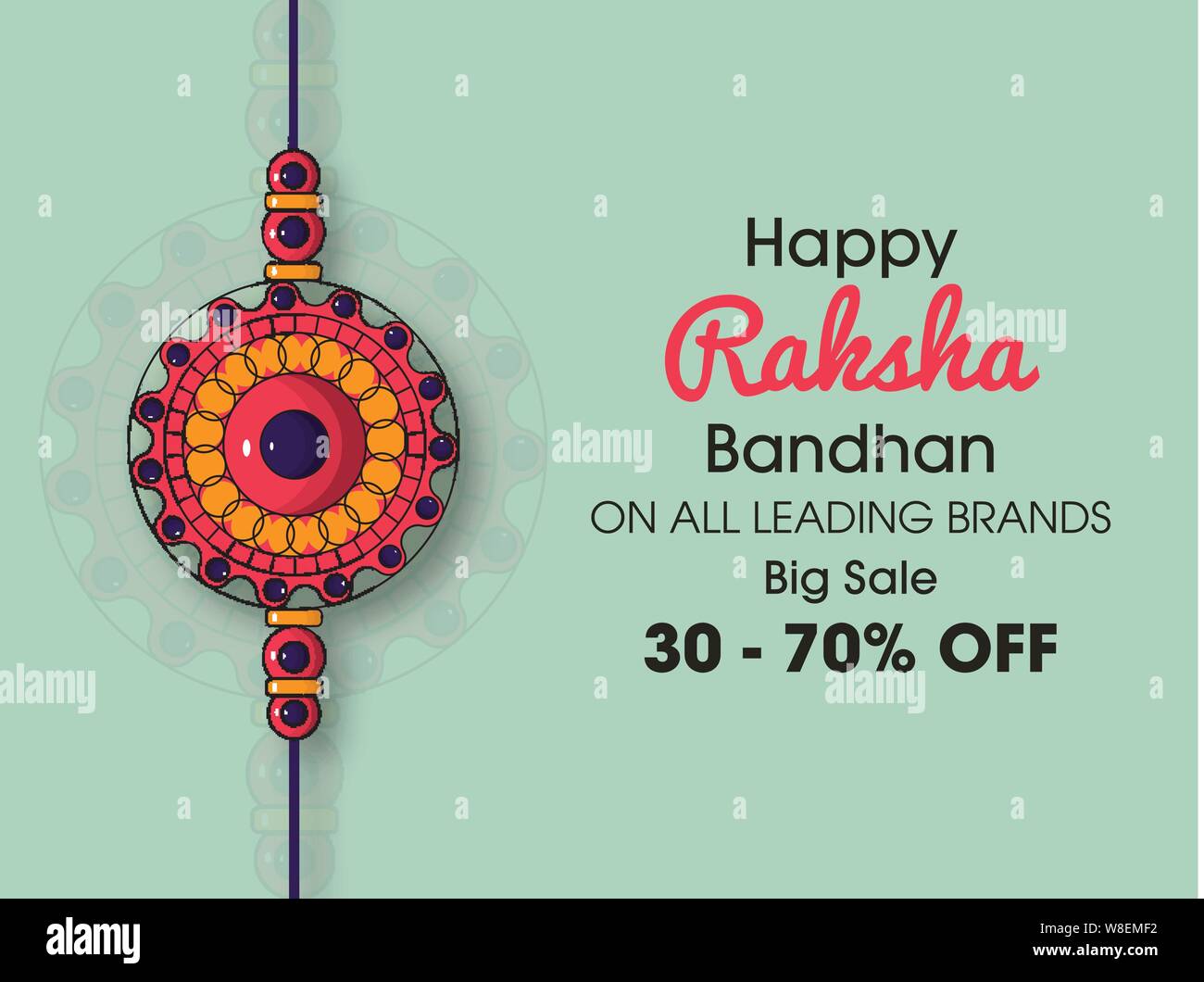 Happy Raksha Bandhan Greeting Card Indian Holiday Invitation Or Card Concept Vector Illustration Stock Vector Image Art Alamy