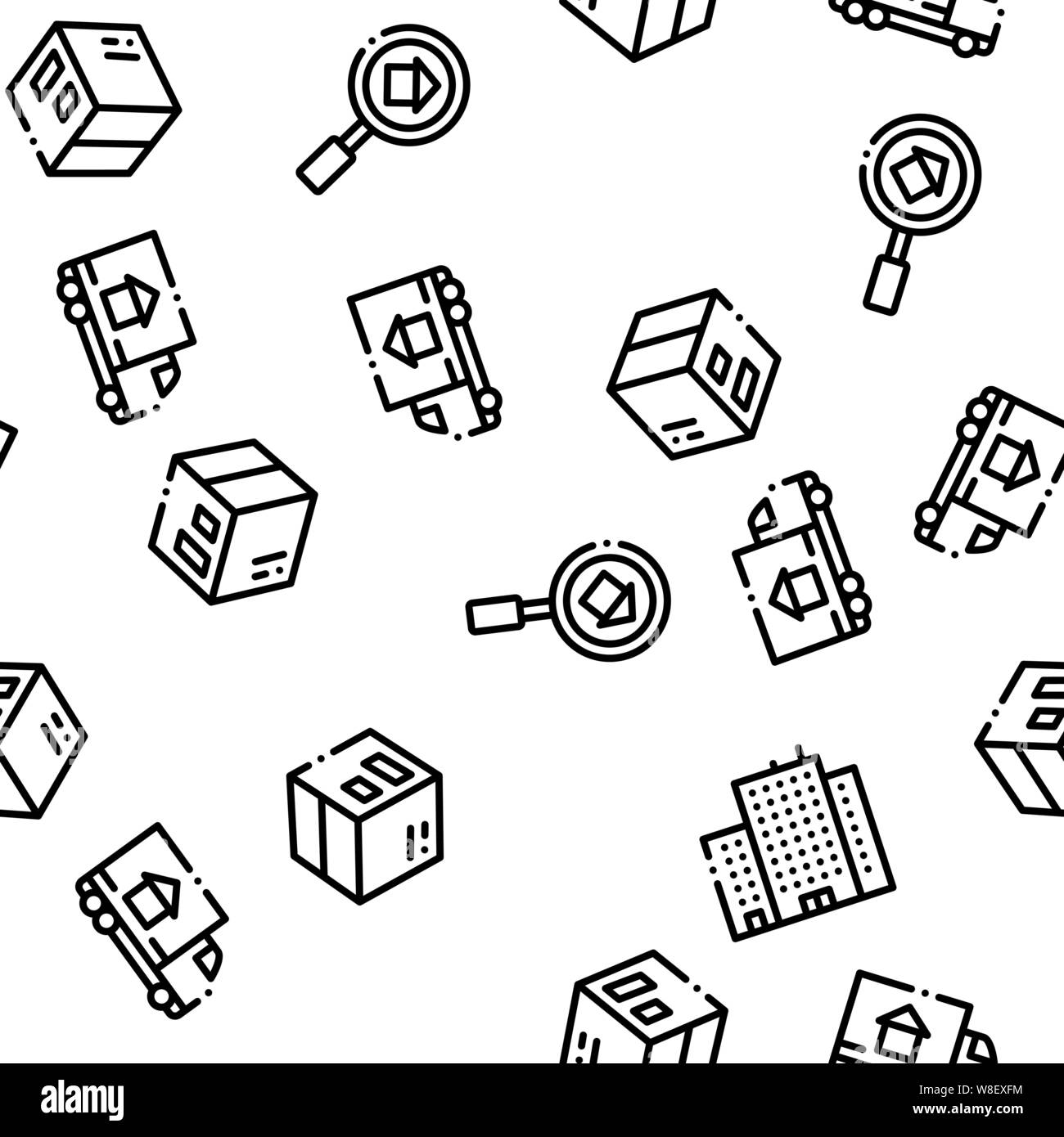 Building House Sale Seamless Pattern Vector Stock Vector