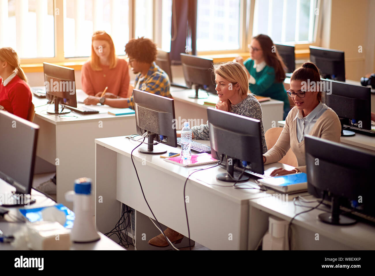 University student laptop teacher hi-res stock photography and images ...