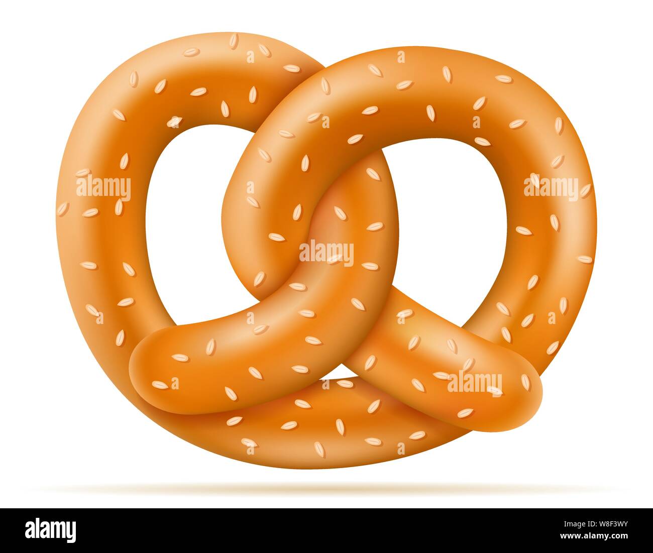 pretzel traditional bread snack to beer in Germany vector illustration ...